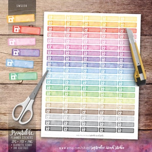 Fuel Printable Planner Stickers, Watercolor Fuel Stickers, Gas Stickers, Petrol Stickers, Erin Condren Planner Stickers