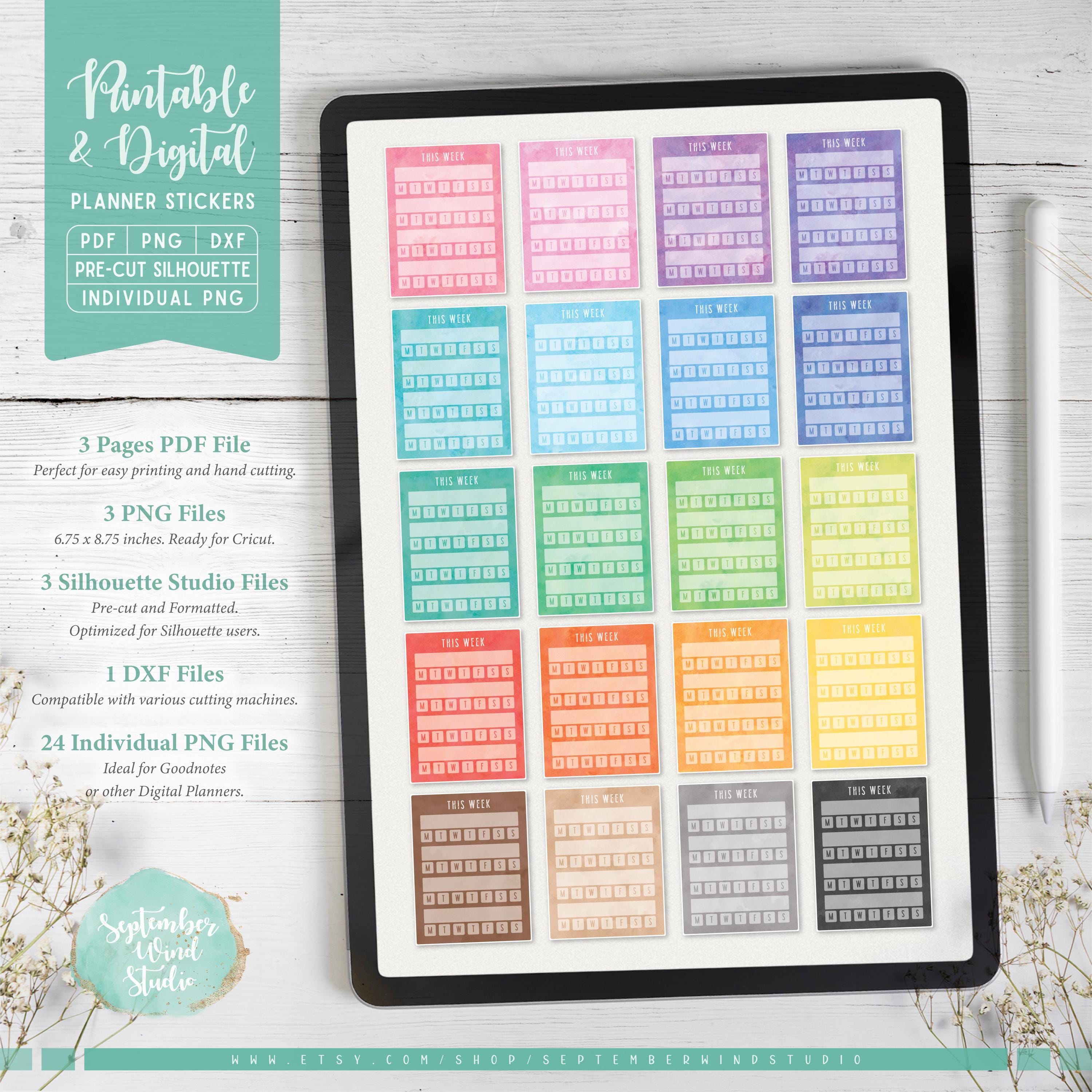 Weekly Habit Tracker Stickers: Printable Planner Stickers (digital ...