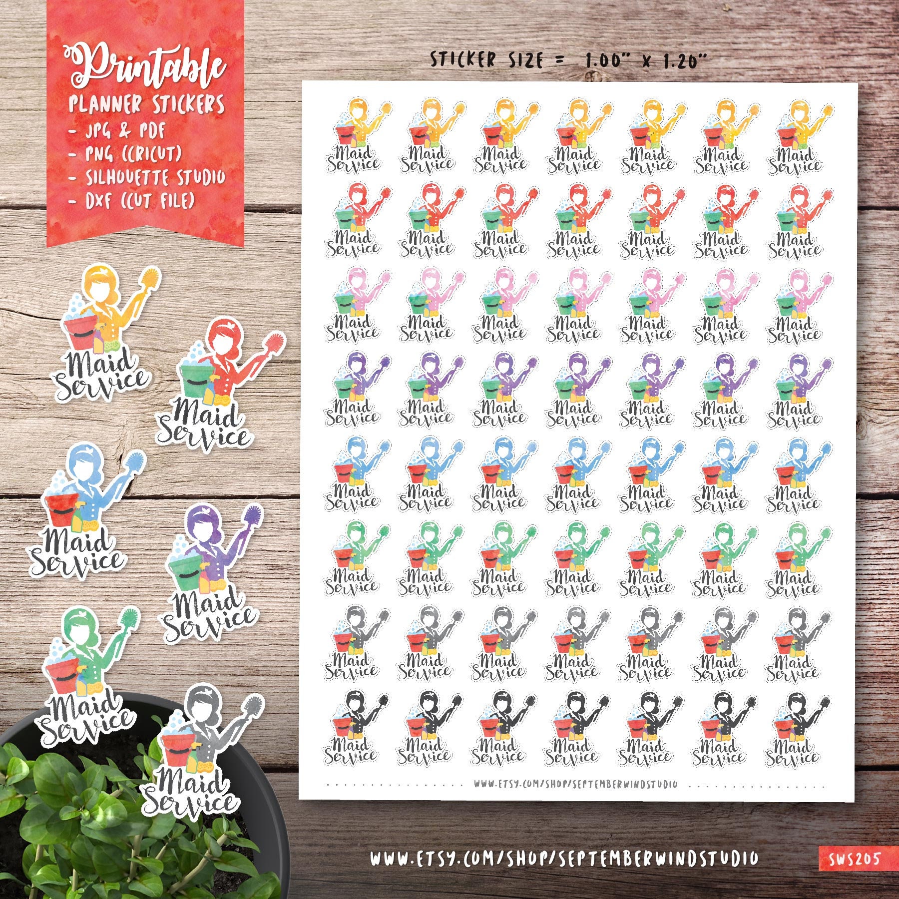 Work Printable Planner Stickers Watercolor Work Stickers Cut Files Erin Condren Planner Stickers