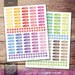 Date Cover Printable Planner Stickers, Watercolor Stickers, Days of The Week Stickers, Date Stickers, Erin Condren Planner Sticker 