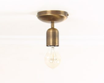 Modern Ceiling Light | Minimal Flush Mount | mid-Century Wall Sconce | Wall mount Lamp | Industrial Ceiling Lamp | Hall Light | Black Lamp
