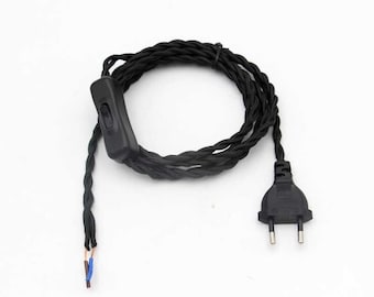 Add an Extension Fabric Cable with EU Plug and Switch to Any Item with a Base in Our Shop
