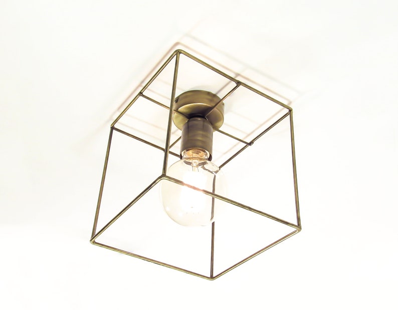 Flush Mount geometrische Deckenleuchte Minimale | Etsy