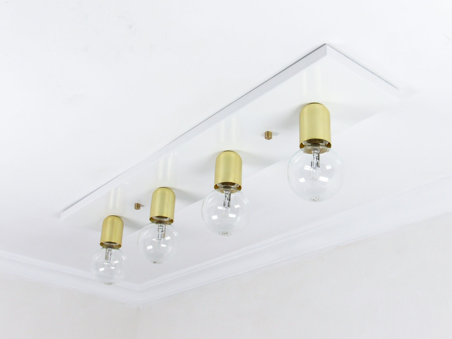 Flush Mount Ceiling Light Vanity Geometric Mid Century Modern Etsy