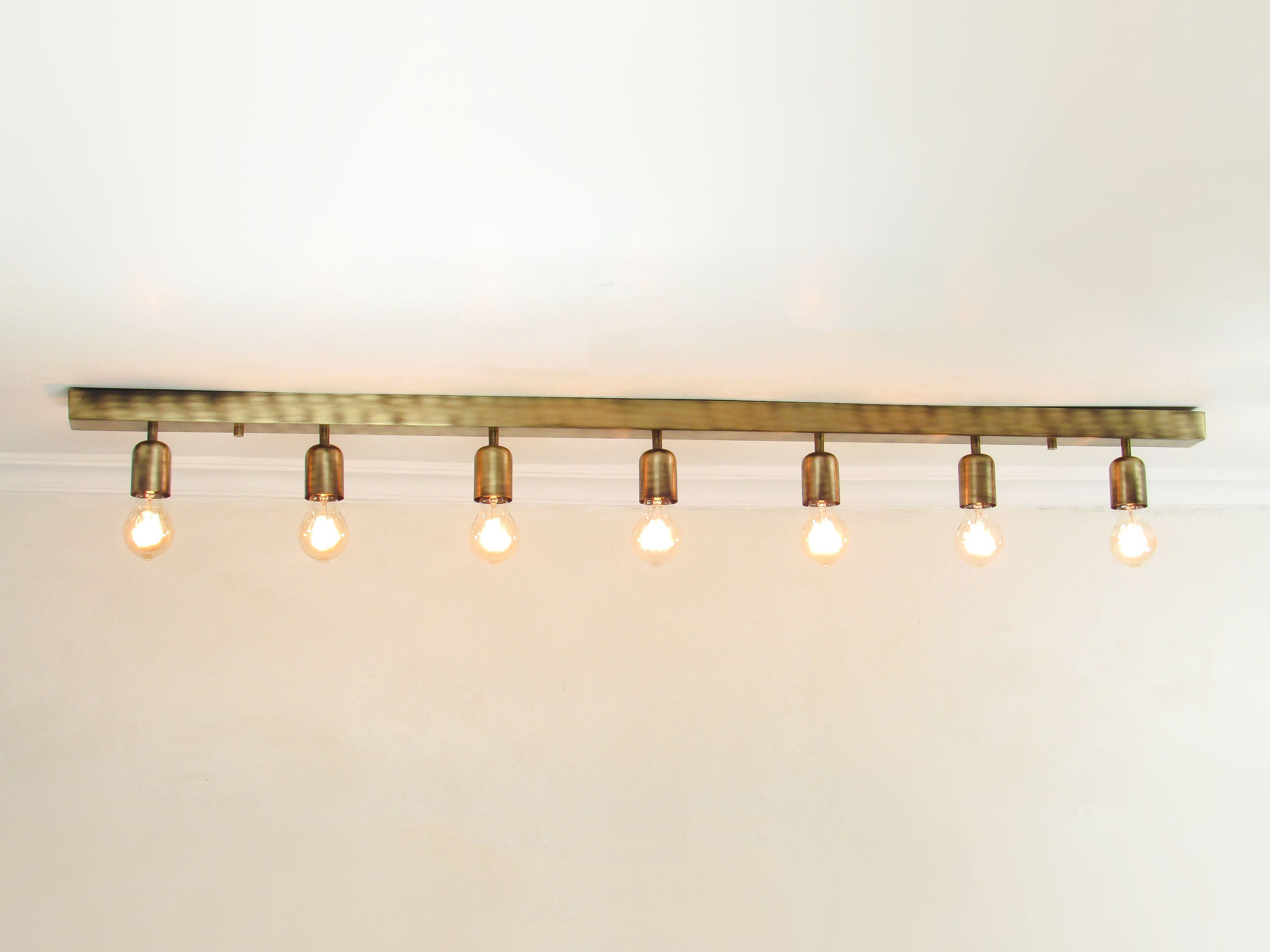 Industrial Ceiling Light Flush Mount Brass Vanity Light Etsy