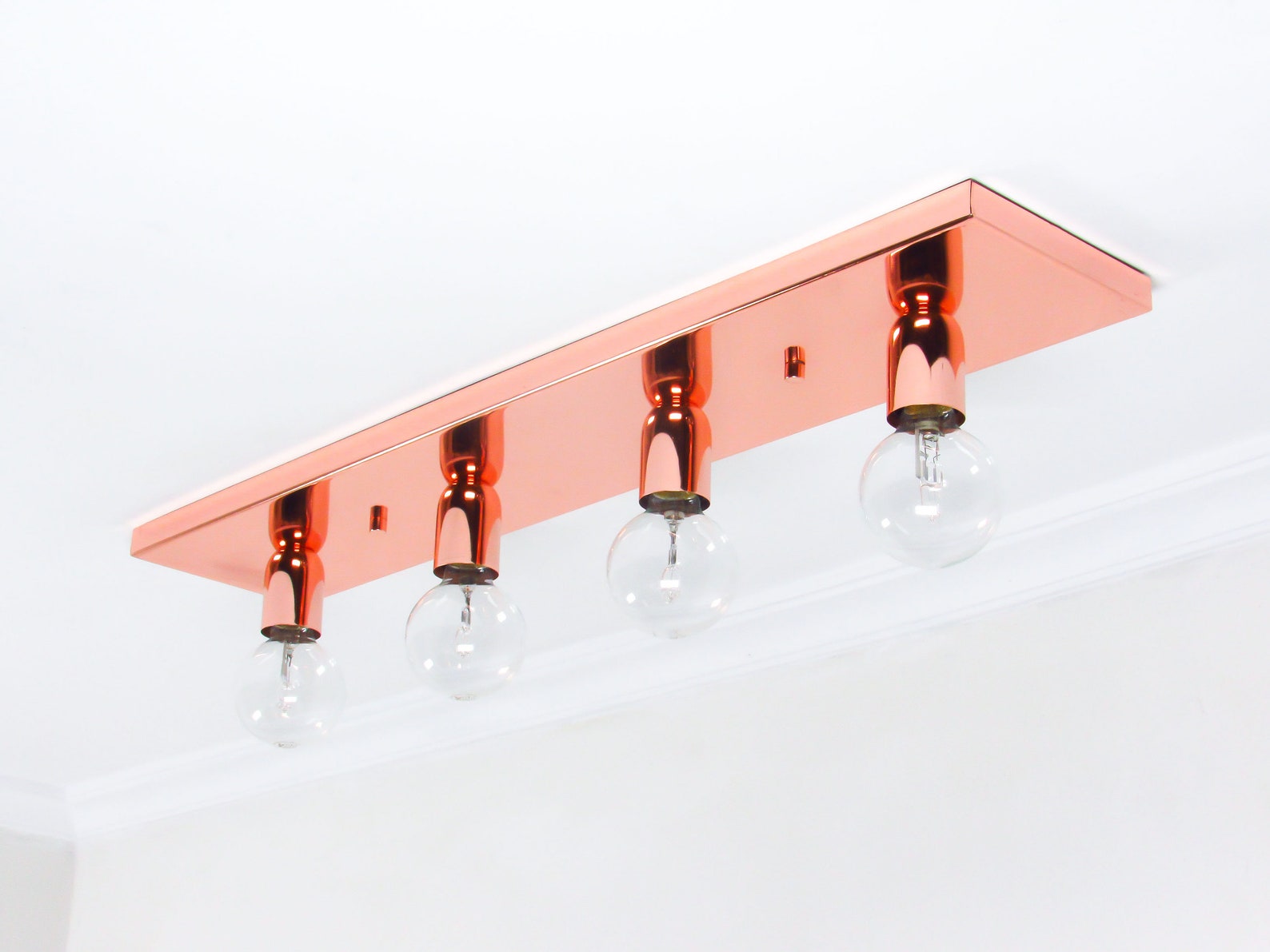 Flush Mount Ceiling Light Vanity Geometric Mid Century Modern Etsy