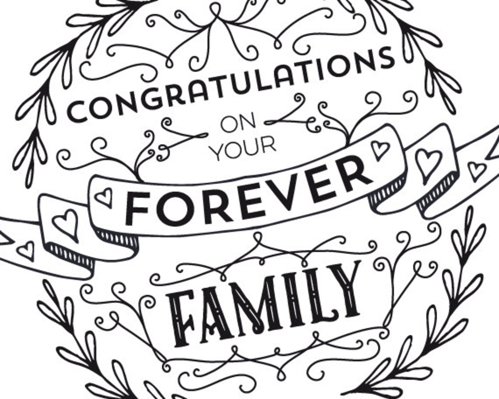 Printable Adoption Card Congratulations On Your Forever Etsy UK Printable Adoption Card Congratulations On Your Forever Etsy UK