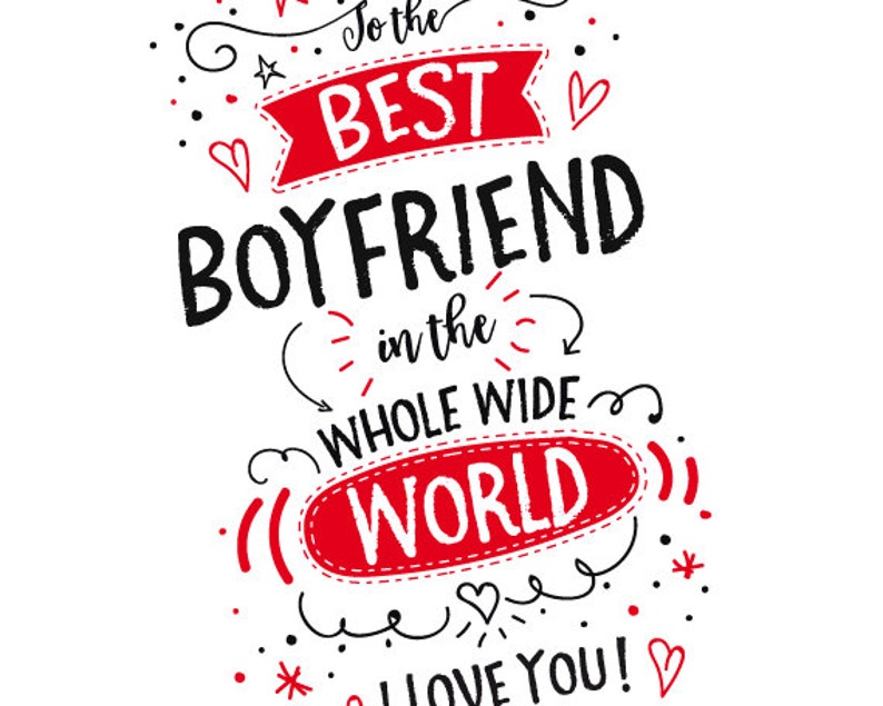 Printable Card for Boyfriend Valentines or Birthday to the - Etsy