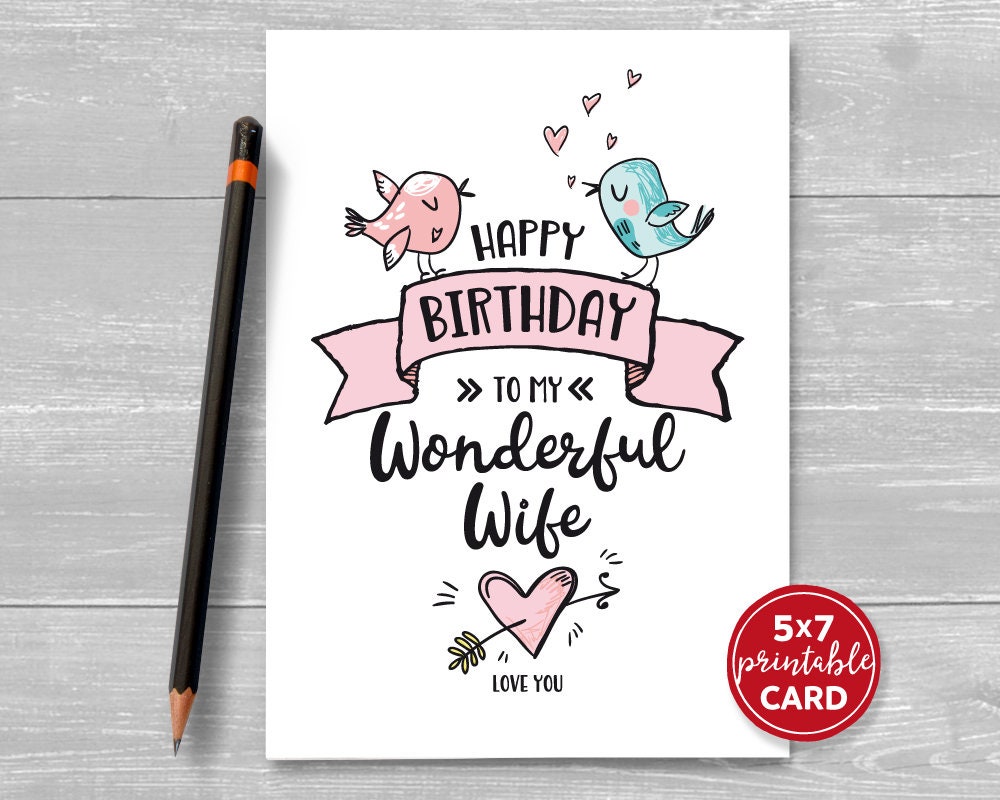 printable-birthday-card-for-wife-happy-birthday-to-my-wonderful-wife-with-love-birds-5x7-includes-printable-envelope-etsy