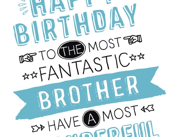 Happy Birthday Brother Cards Printable
