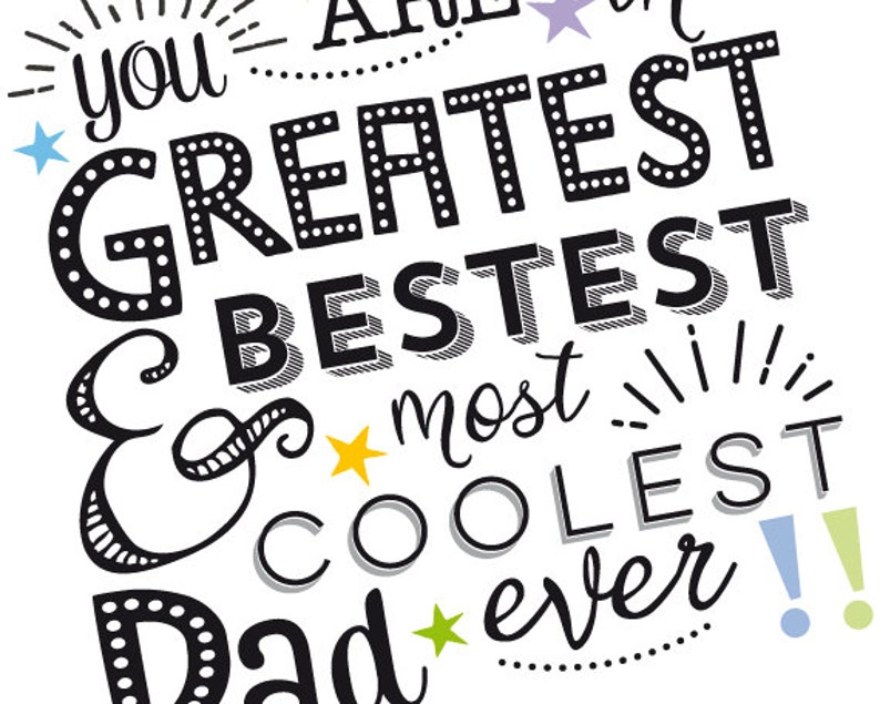 printable fathers day or birthday card for dad most etsy