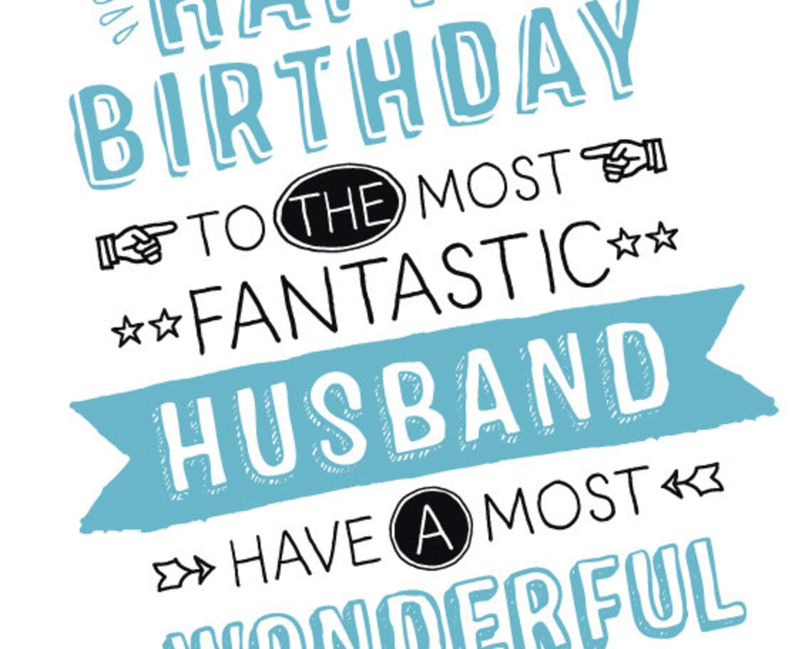 Printable Birthday Card for Husband Happy Birthday to the - Etsy