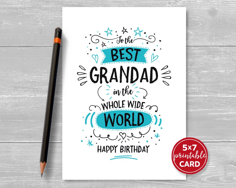 Happy Happy Birthday Printable Card, 5x7 - Lauras Crafty Life