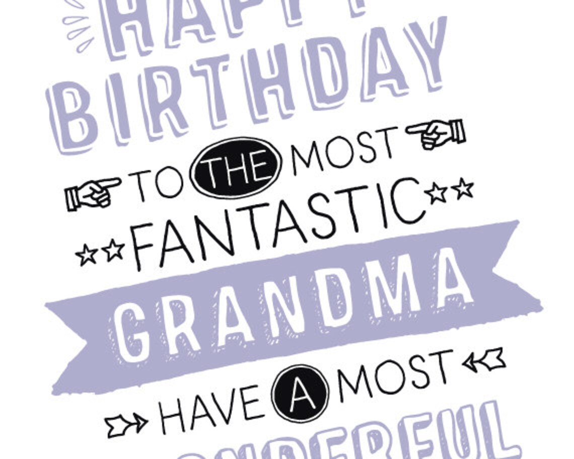 Happy Birthday Grandma Printable Card