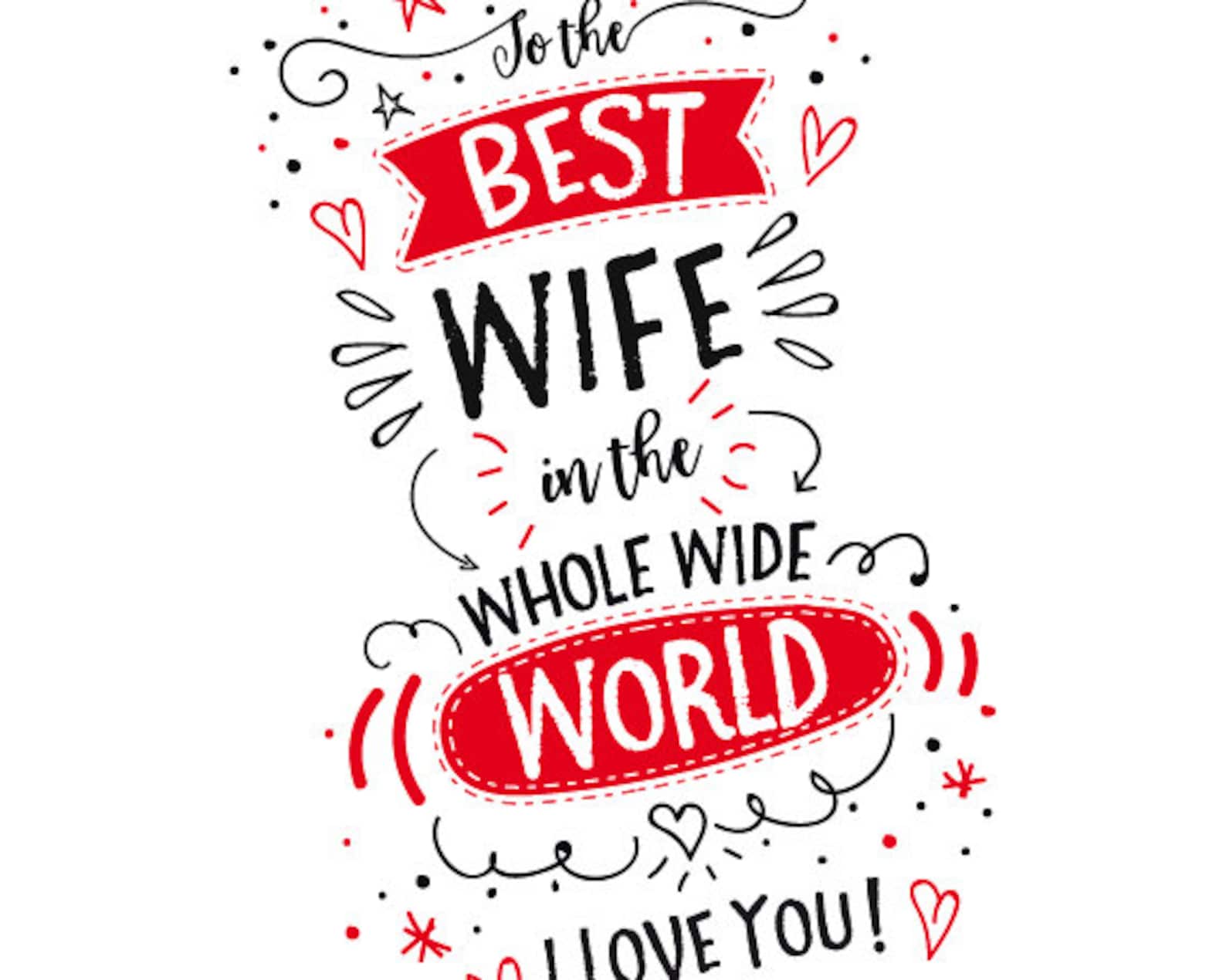 Printable card for wife valentines or birthday to the best etsy