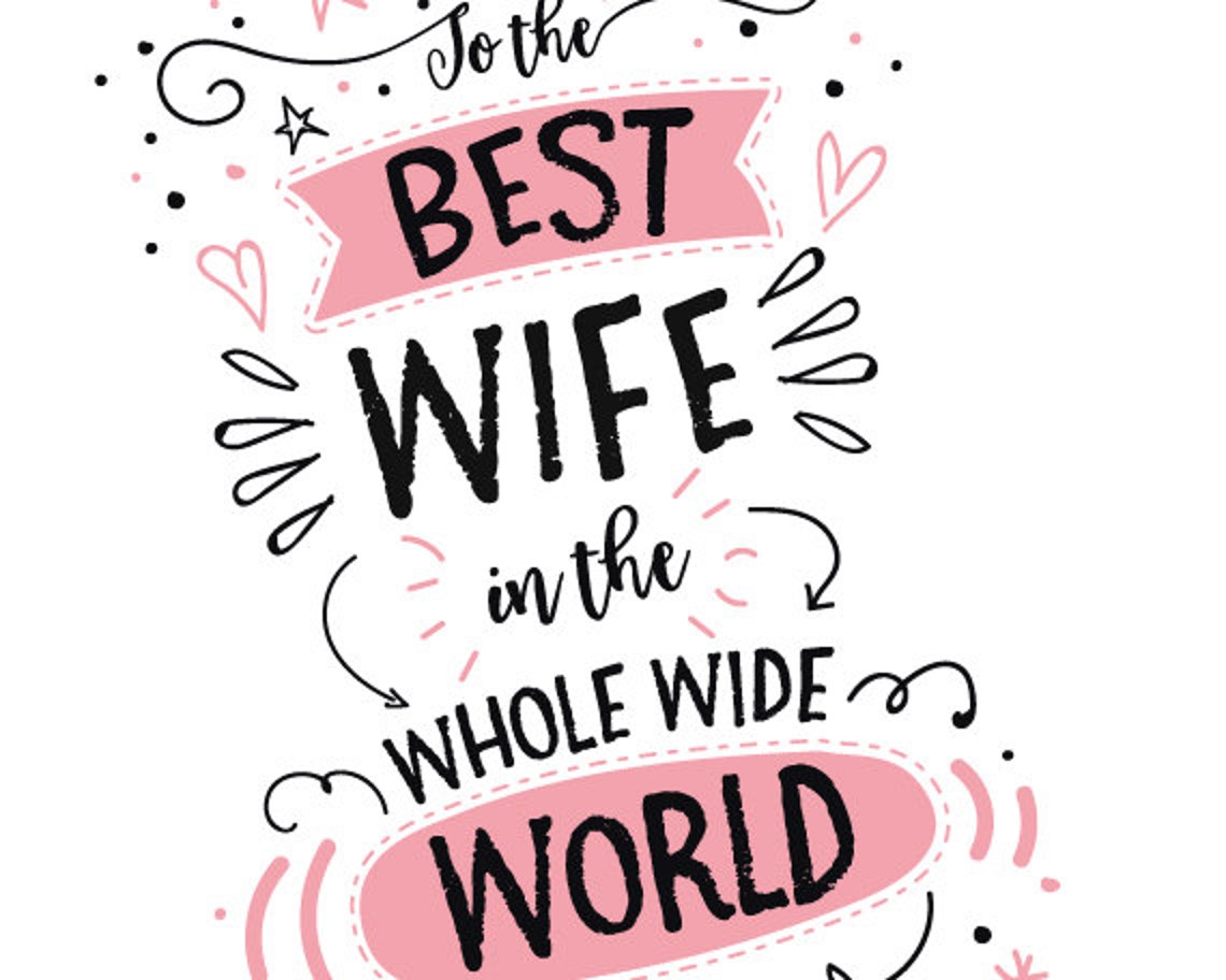 Printable Birthday Card for Wife to the Best Wife in the Etsy UK