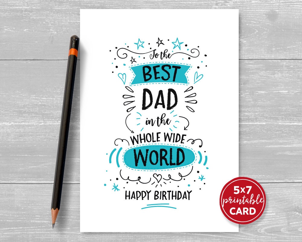 Free Birthday Card Printable For Dad