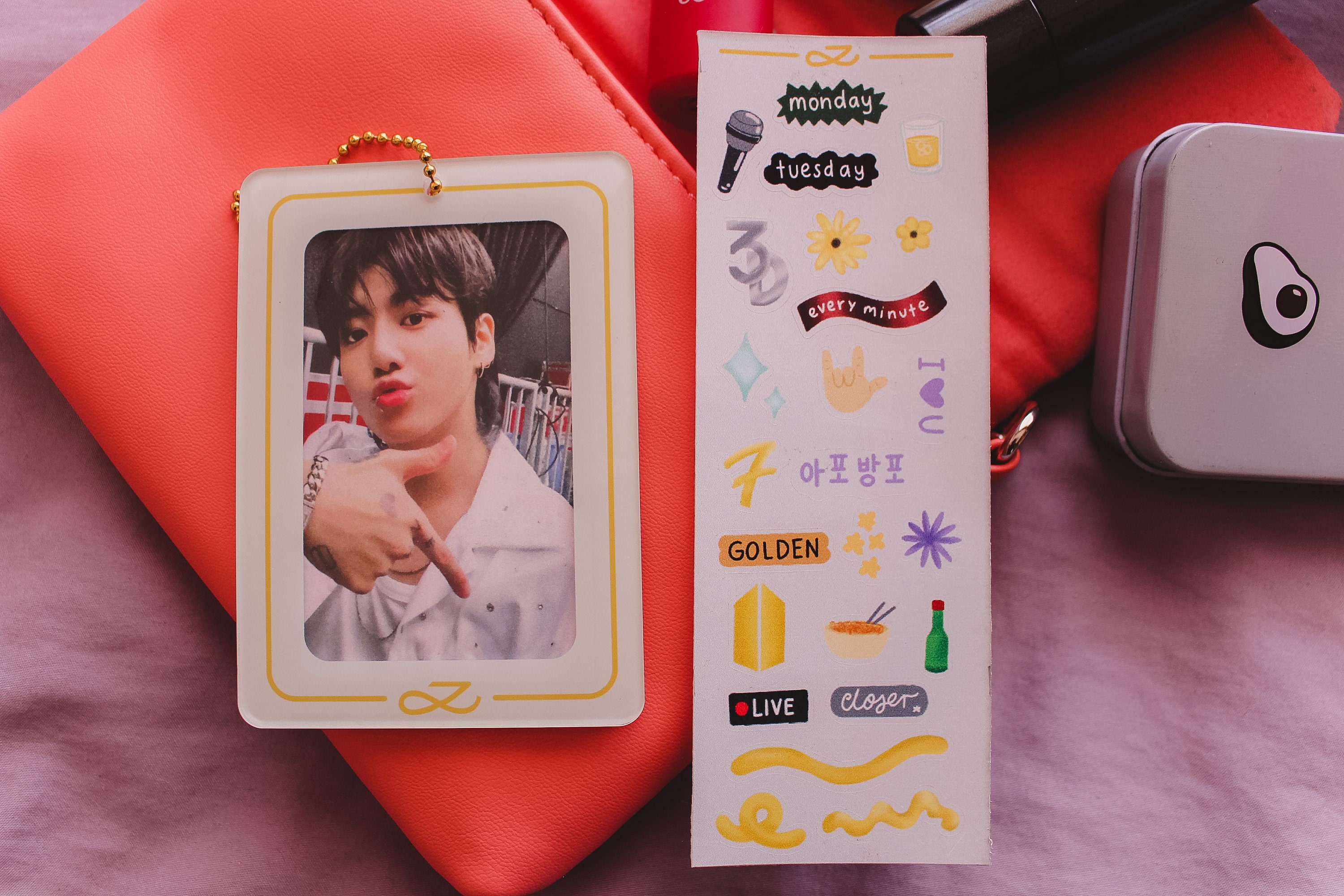 BTS Jung kook 'GOLDEN 'アクリルキーリング・フォトカード BRAND NAME KAIZUKICHIN KPOP BTS Jungkook JUNGKOOK peripheral