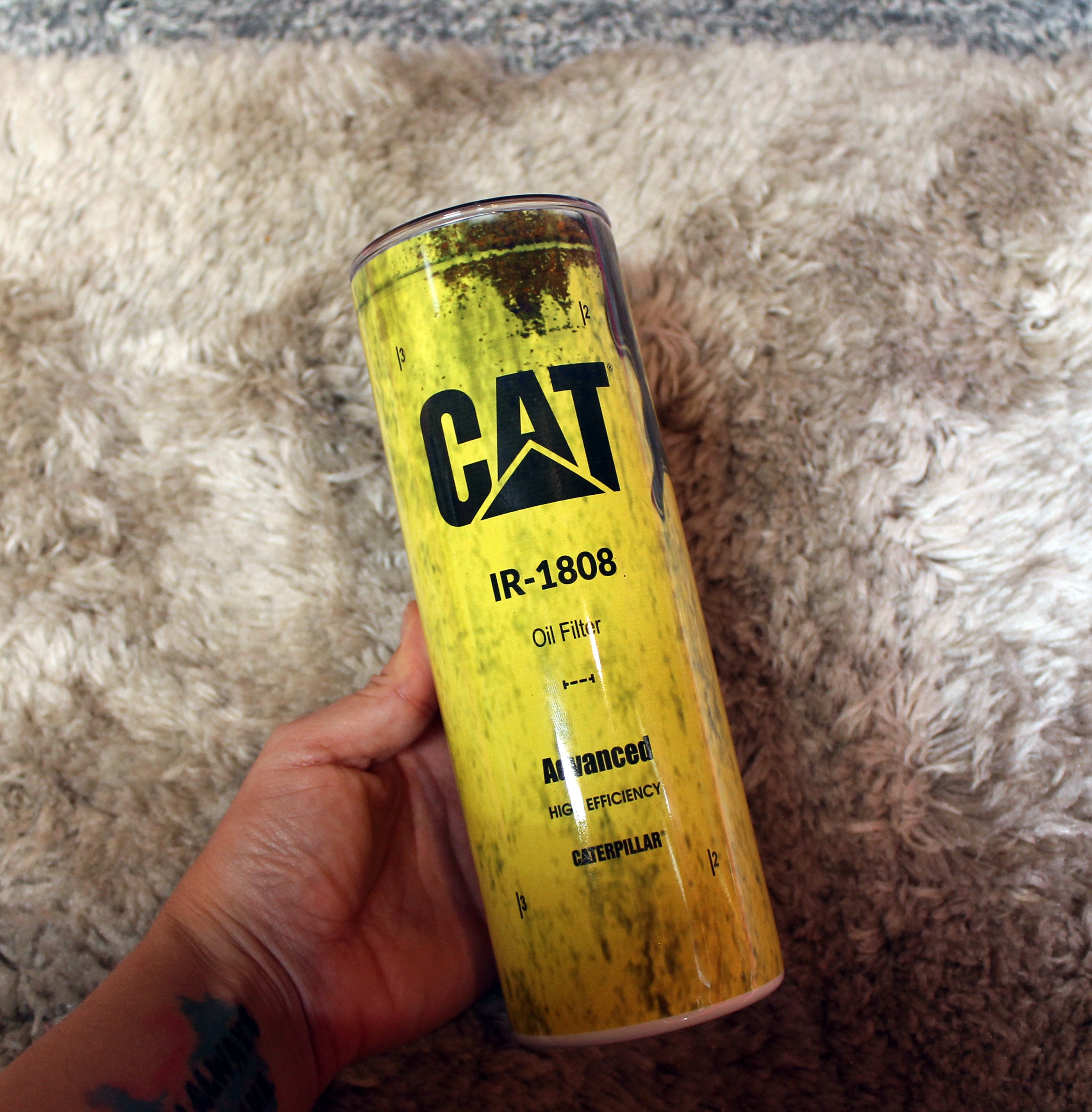 Cat Oil Filter Tumbler Coffee Cup Insulated Cup Etsy