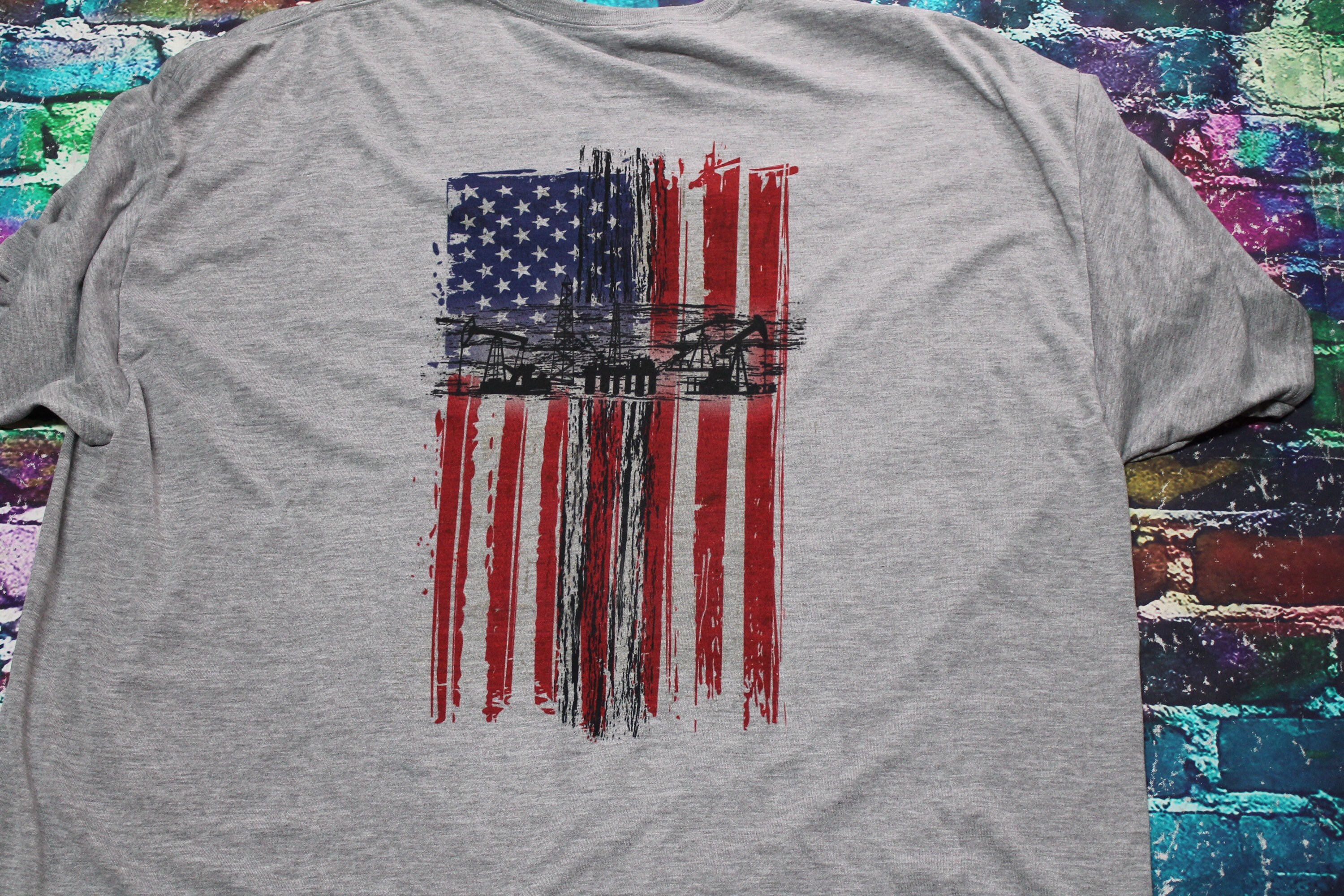 Oil and Gas American Flag T-shirt - Etsy