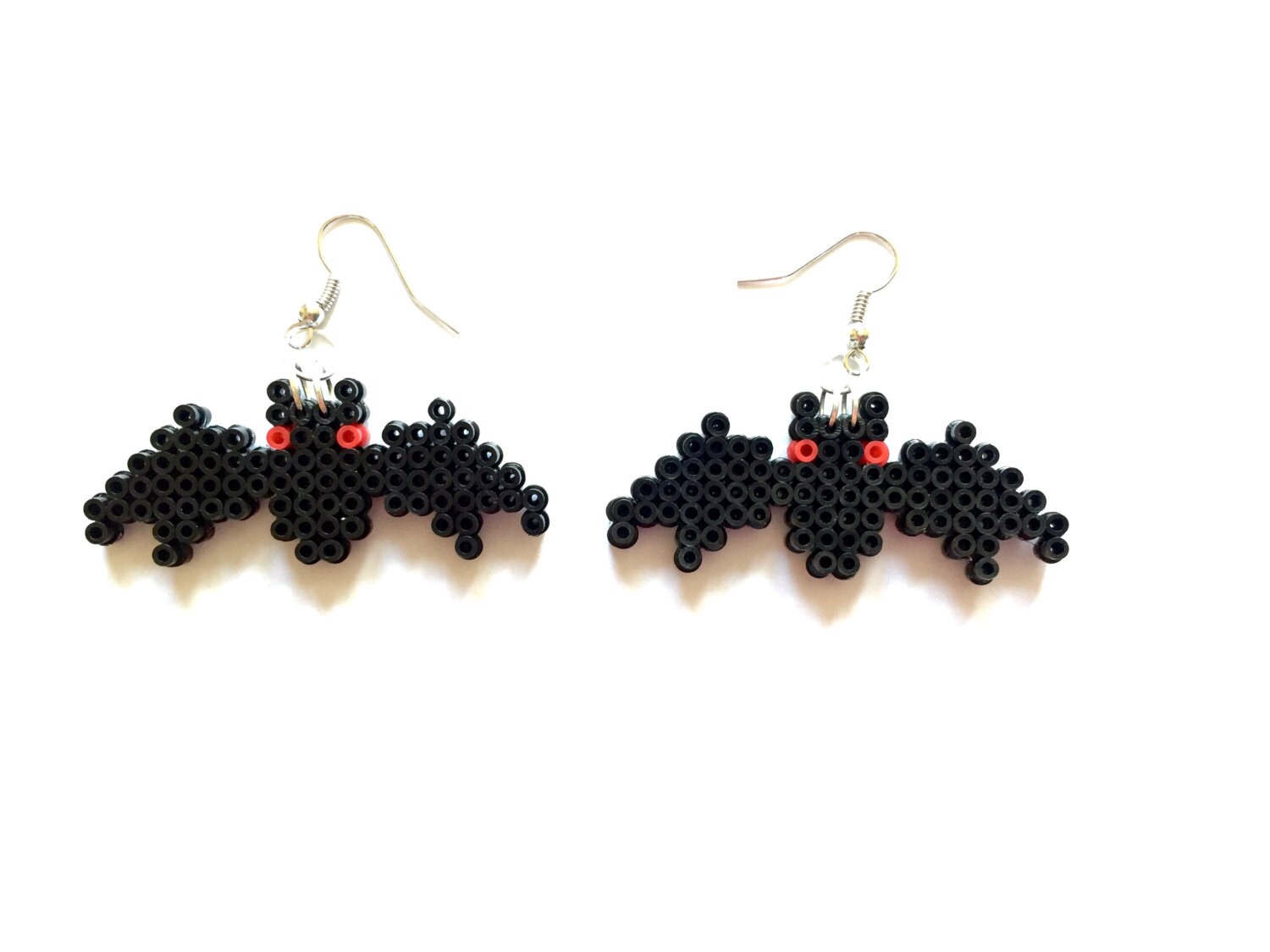 Halloween Bat Perler Bead Earrings Perler Bead Halloween 8 Etsy