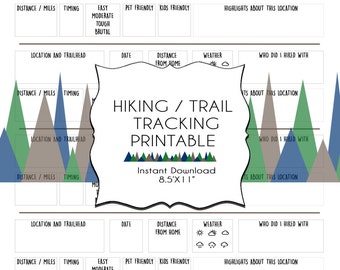 Hiking / Trail Tracking  ~ Printable