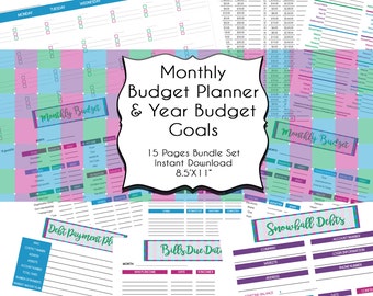 Personal Budget Planner Bundle Set w/Summer Budget Bonus