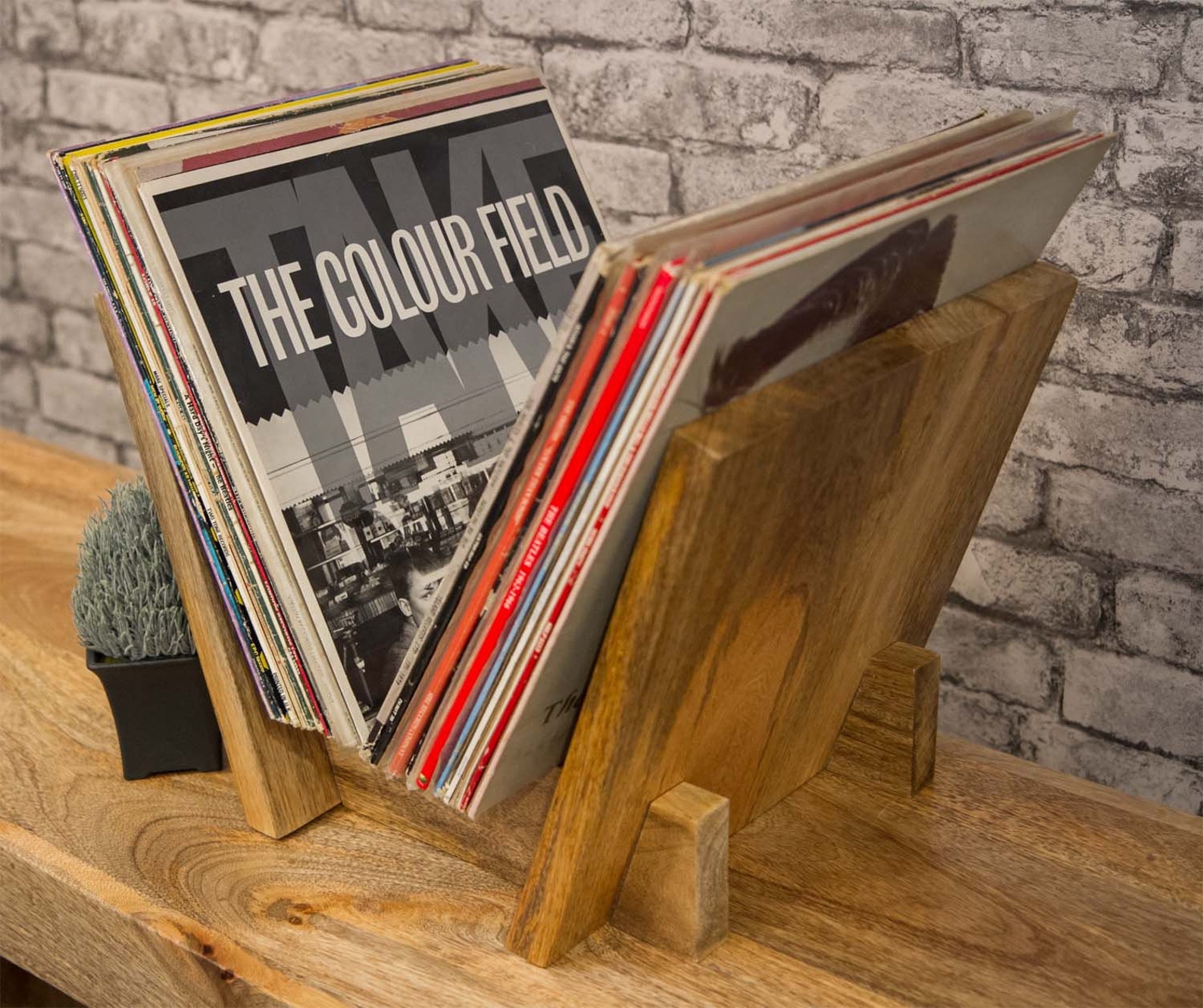 Vinyl Record Flip Rack LP Holder Storage Solid Mango Etsy UK