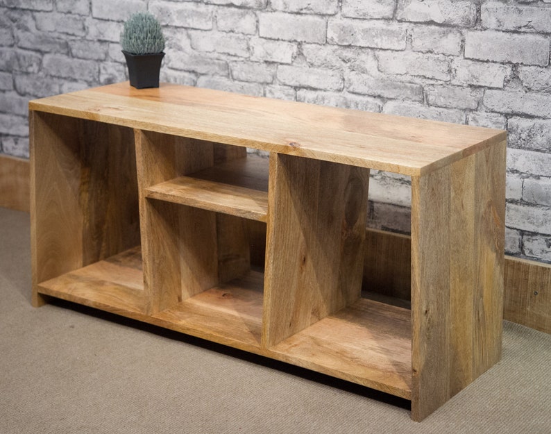 Natural Mango Wood Stacking Shelves Ideal For Lp Storage Or Image 0