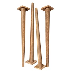 Mango Wood Tapered Table Legs, 45cm Solid Wood