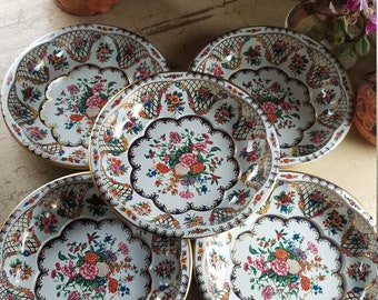 Vintage 1970's Daher Decorated Ware Enameled Tin Bowl ; Tray; Made in England