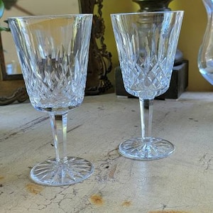 Vintage Waterford Irish Crystal; Lismore; Water Goblet
