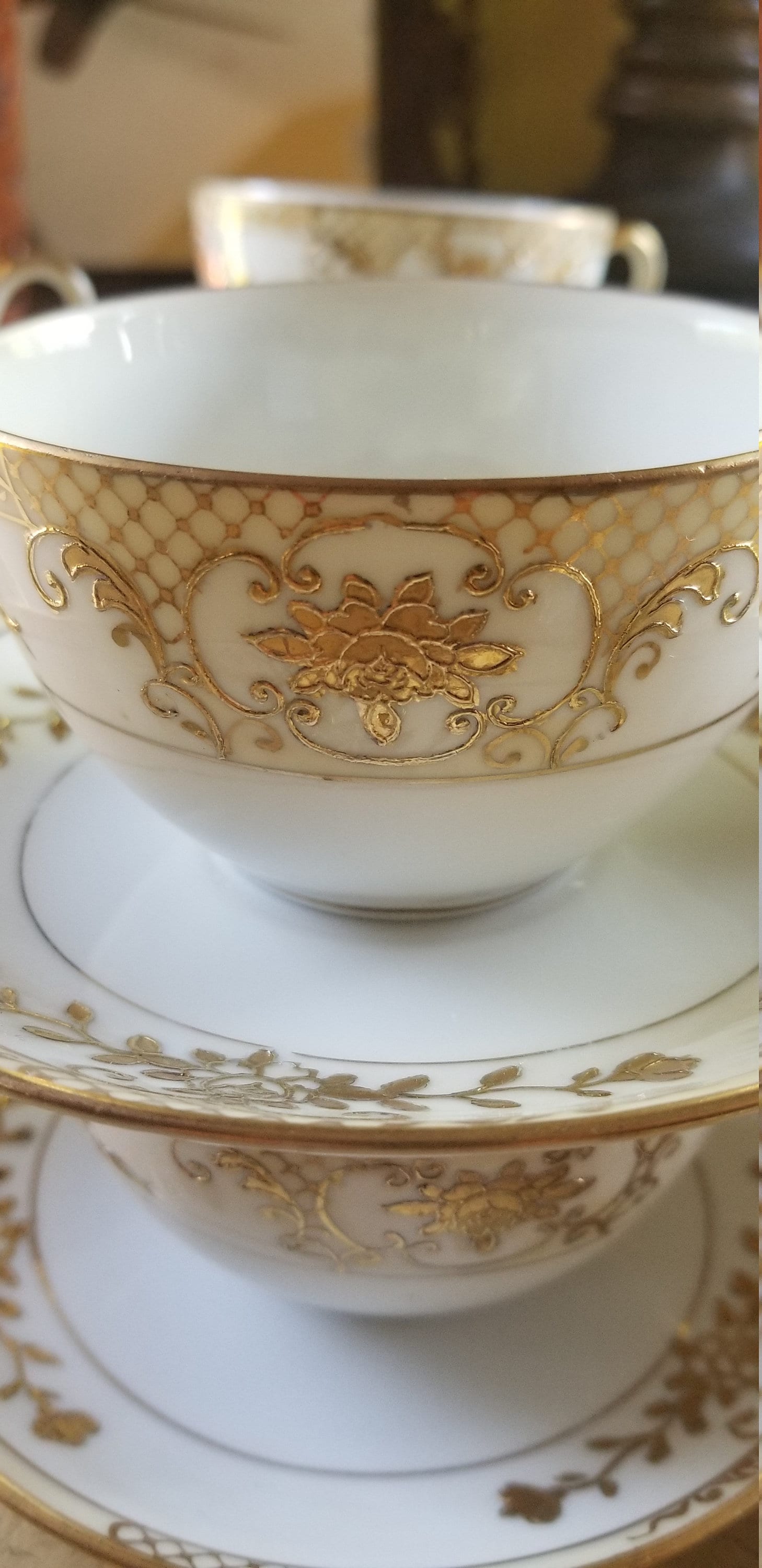 Vintage Noritake Tea Cups and Saucers Set of 11 1 Saucer Etsy