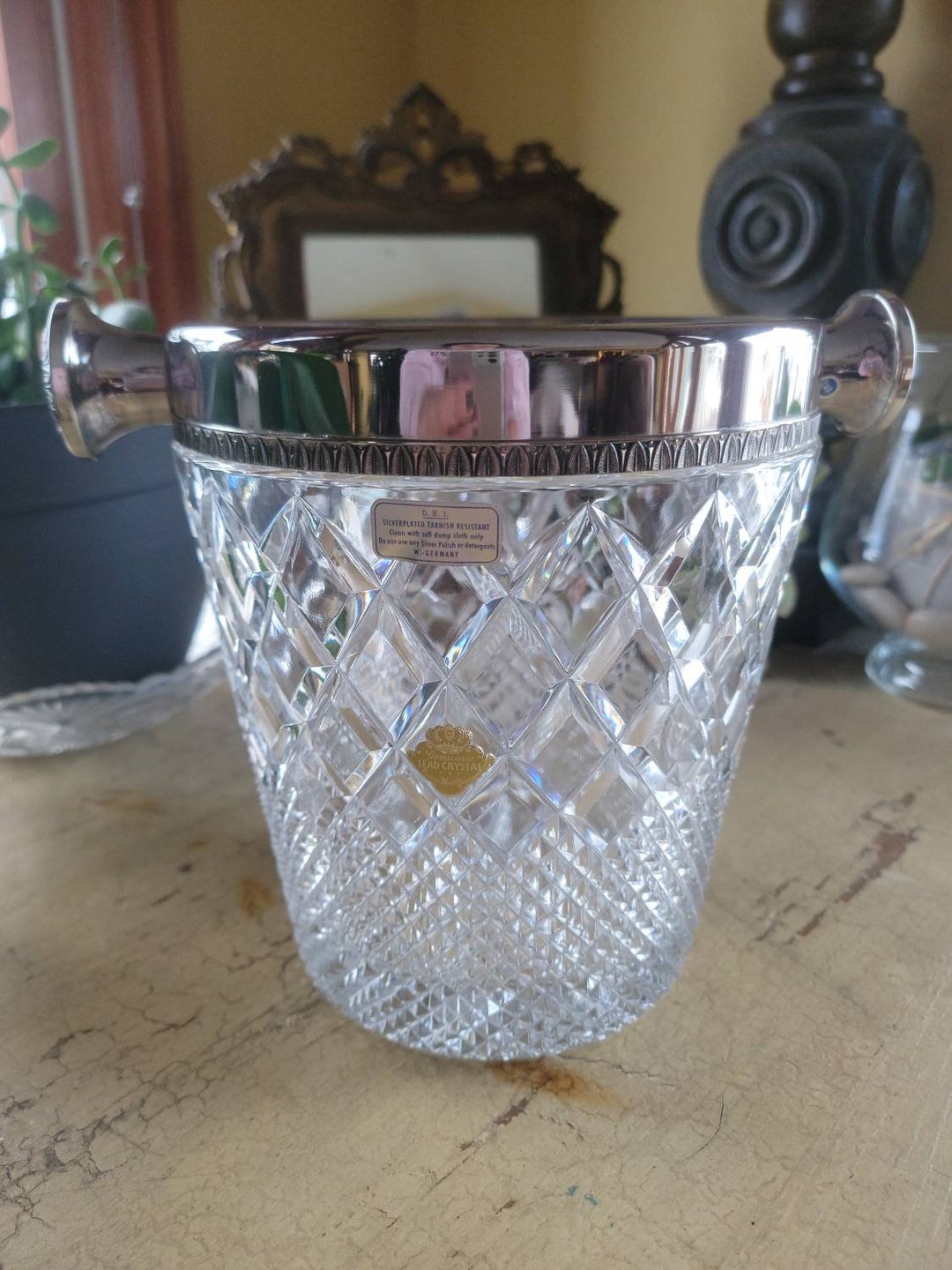 Vintage Genuine Lead Crystal Ice Bucket Made in Germany Etsy