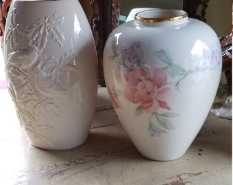 Vintage Lenox  Large Vases; Four Seasons Vase Collection - Winter; Chatsworth