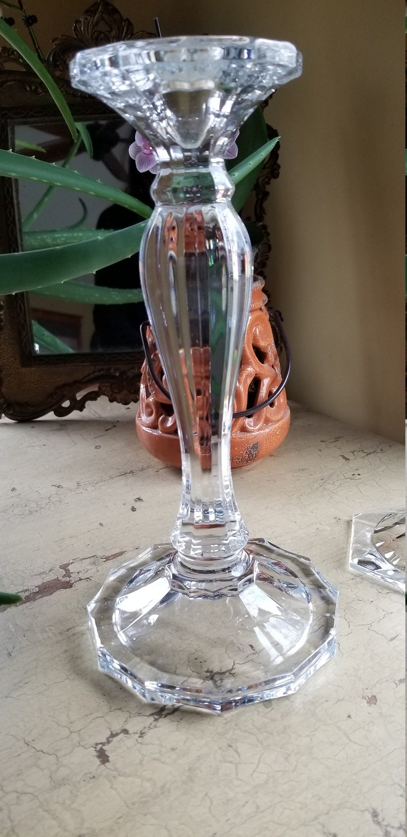 Vintage Crystal Candle Stick Holders Imperial Crystal Etsy