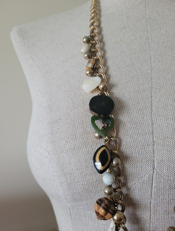 Vintage Necklace 34 inch Super Chunky Charm Style… - image 4