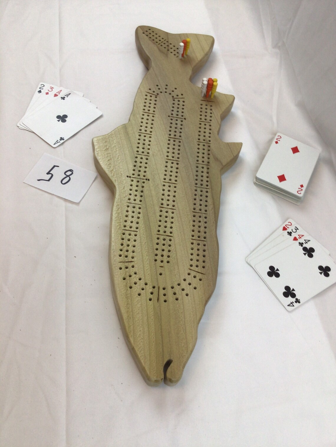 Fish Shaped Cribbage Board Etsy