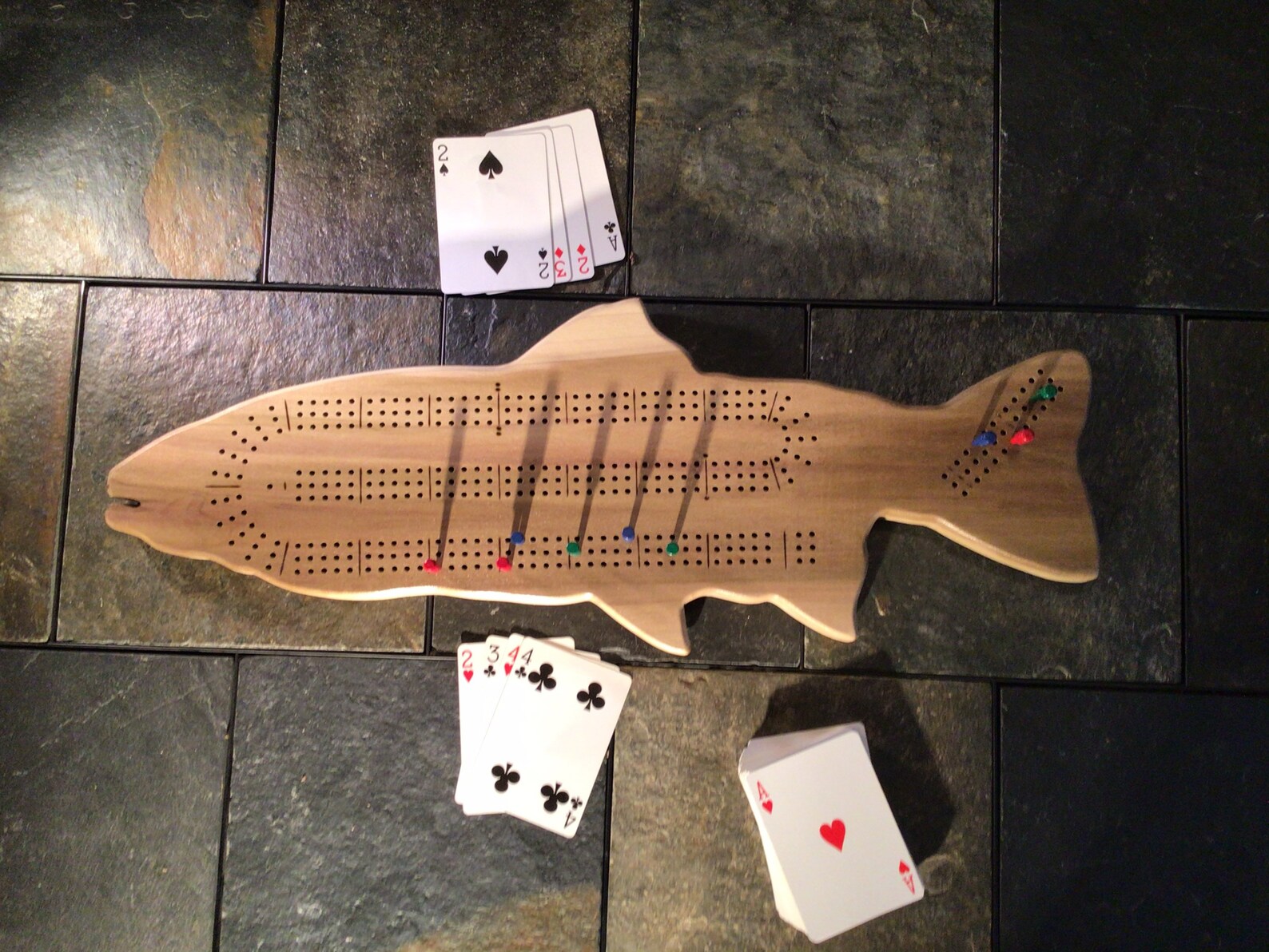 Fish Shaped Cribbage Board Etsy
