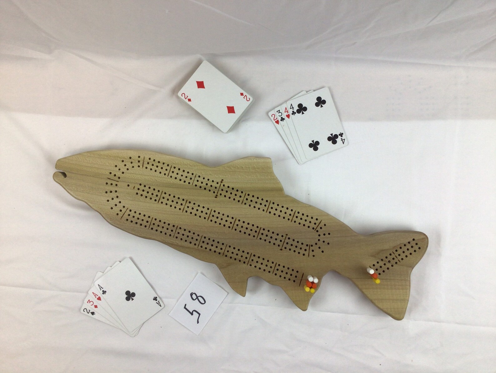 Fish Shaped Cribbage Board Etsy
