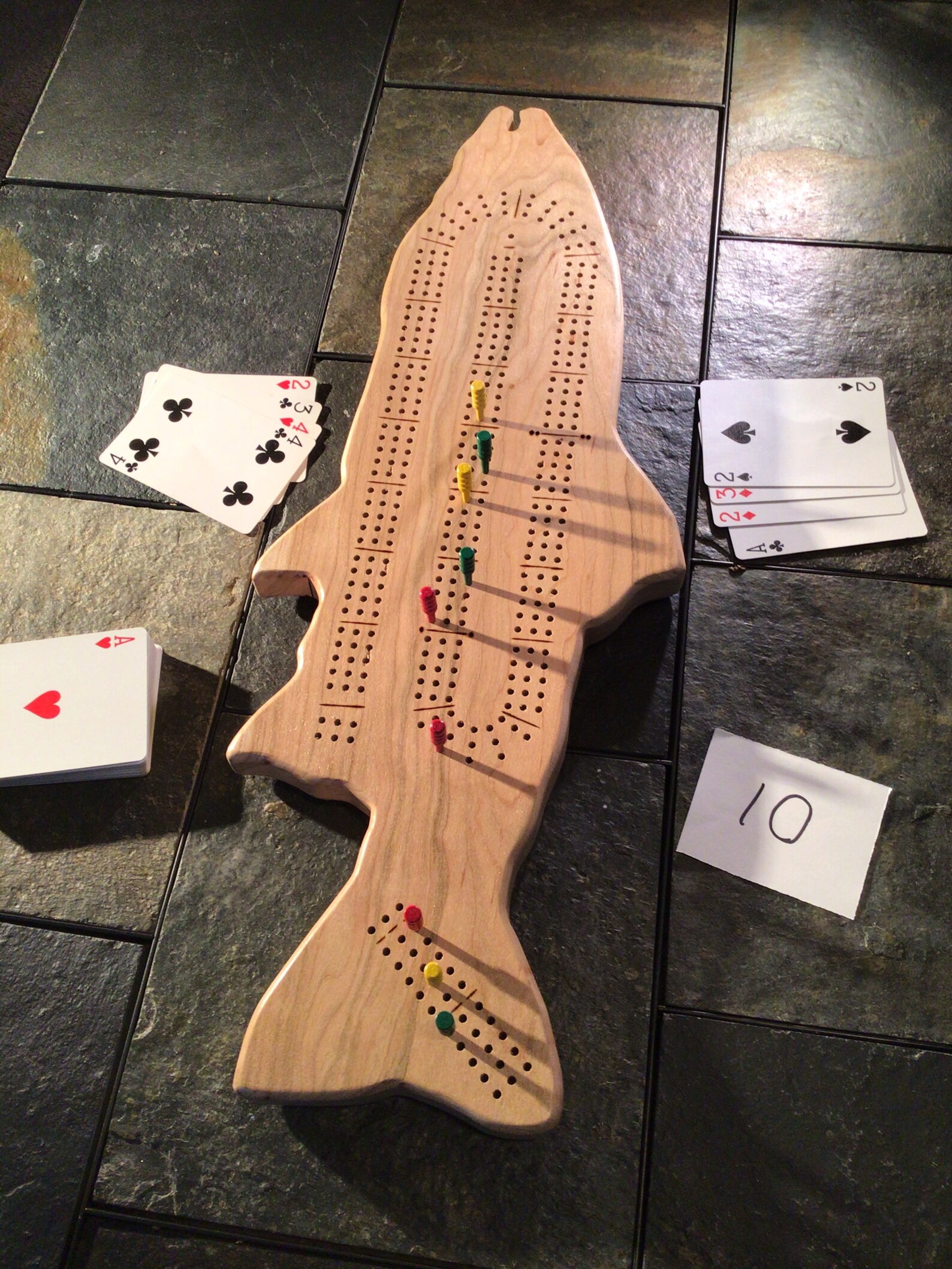 Fish Shaped Cribbage Board Etsy
