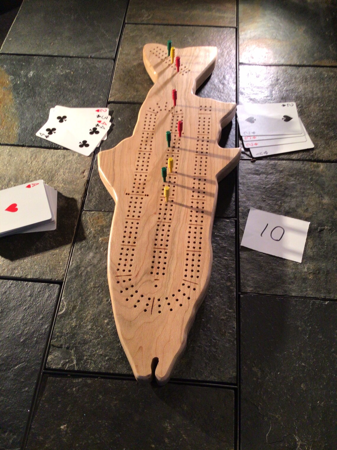 Fish Shaped Cribbage Board Etsy