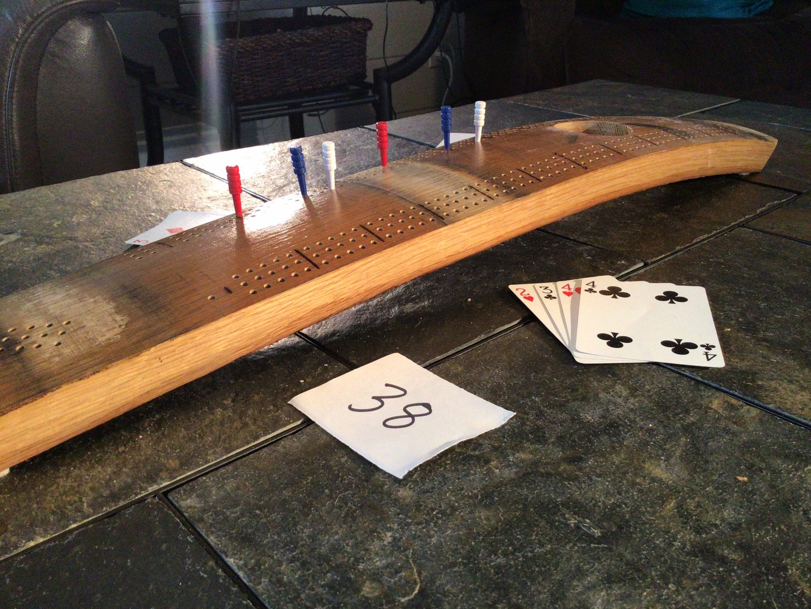 Junta de Cribbage de Stave de barril de vino | Etsy