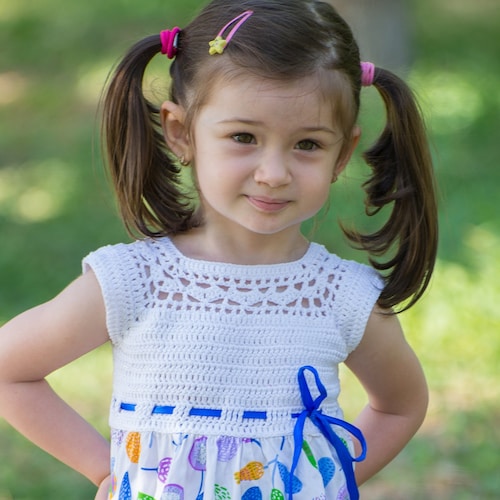 Crochet Fabric Dress Pattern for Girls Sizes 1 to 5 Years - Etsy Crochet Fabric Dress Pattern for Girls Sizes 1 to 5 Years - Etsy