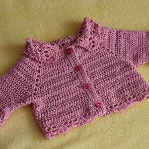 Crochet Baby Cardigan Pattern Sizes Newborn and 0-3 Months | Etsy