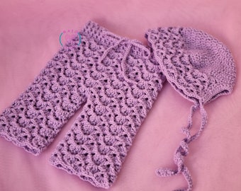 Baby Pant and Trousers Set Crochet Pattern, size new-born to 12 months