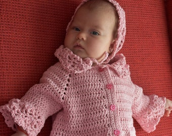 crochet baby cardigan pattern sizes newborn and 0-3 months