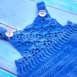 Crochet Pattern – Newborn Baby Romper | Sizes 0–3 & 3–6 Months – Instant PDF Download (English Only)