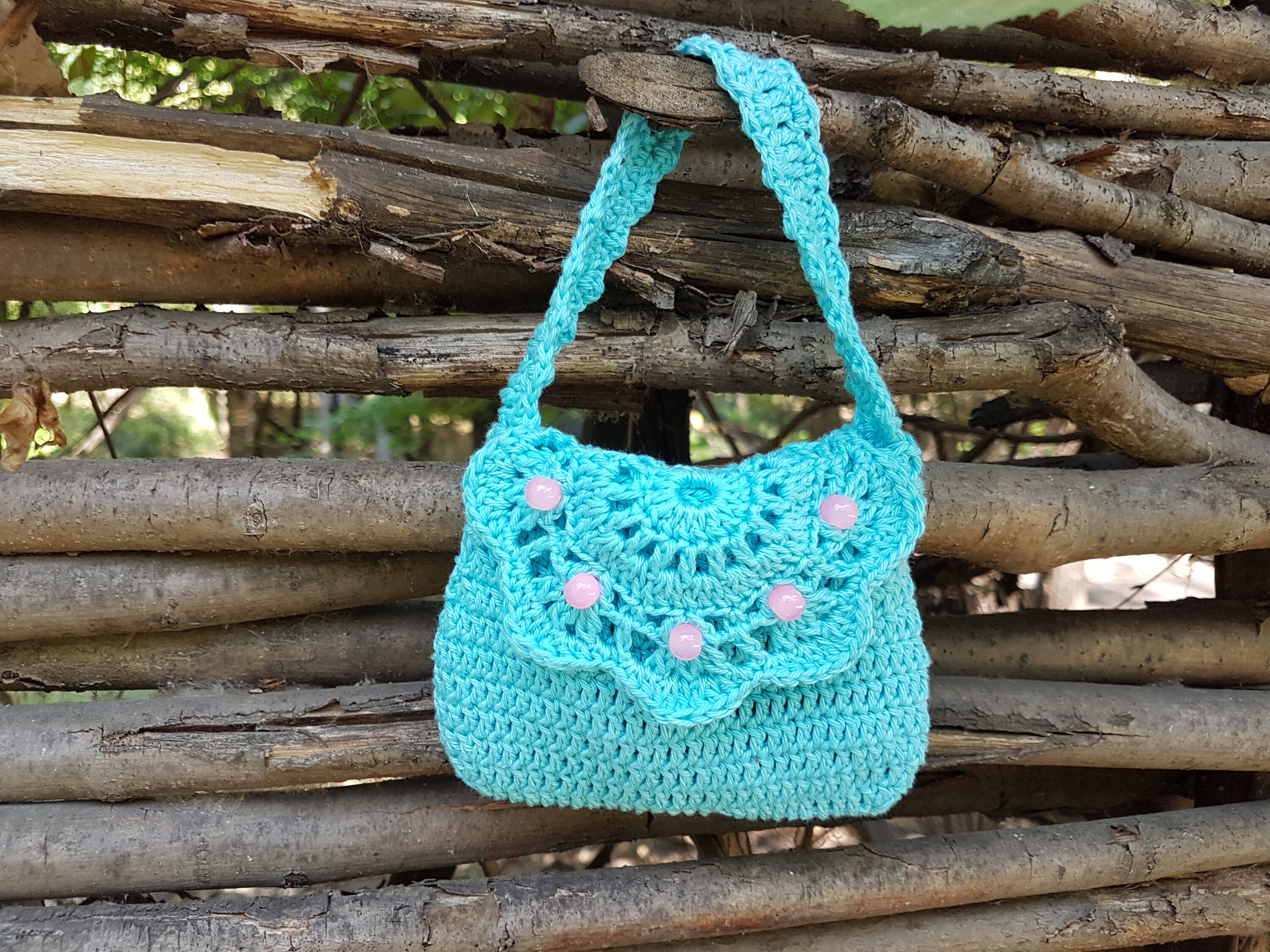 crochet girls purse