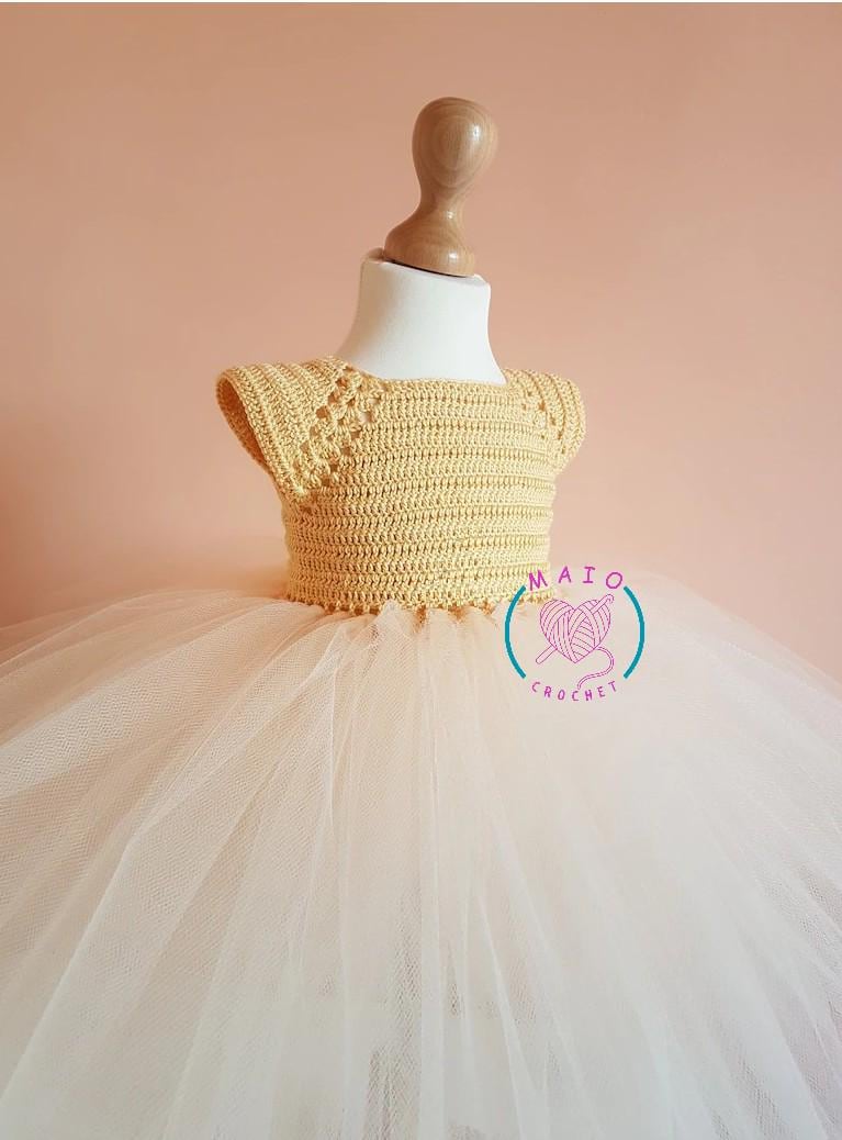 free crochet tutu dress pattern Crochet Tutu Dress Pattern, Tutu Dress Pattern, Crochet Yoke Dress Pattern  (sizes 6-9 Months to 3 Years Old), Baby Crochet Dress Pattern